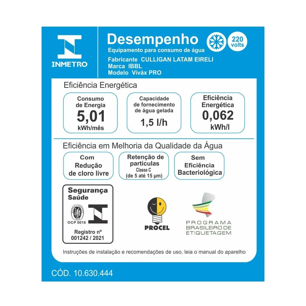 Purificador de Água Viváx com Compressor Pro Branco BIVOLT